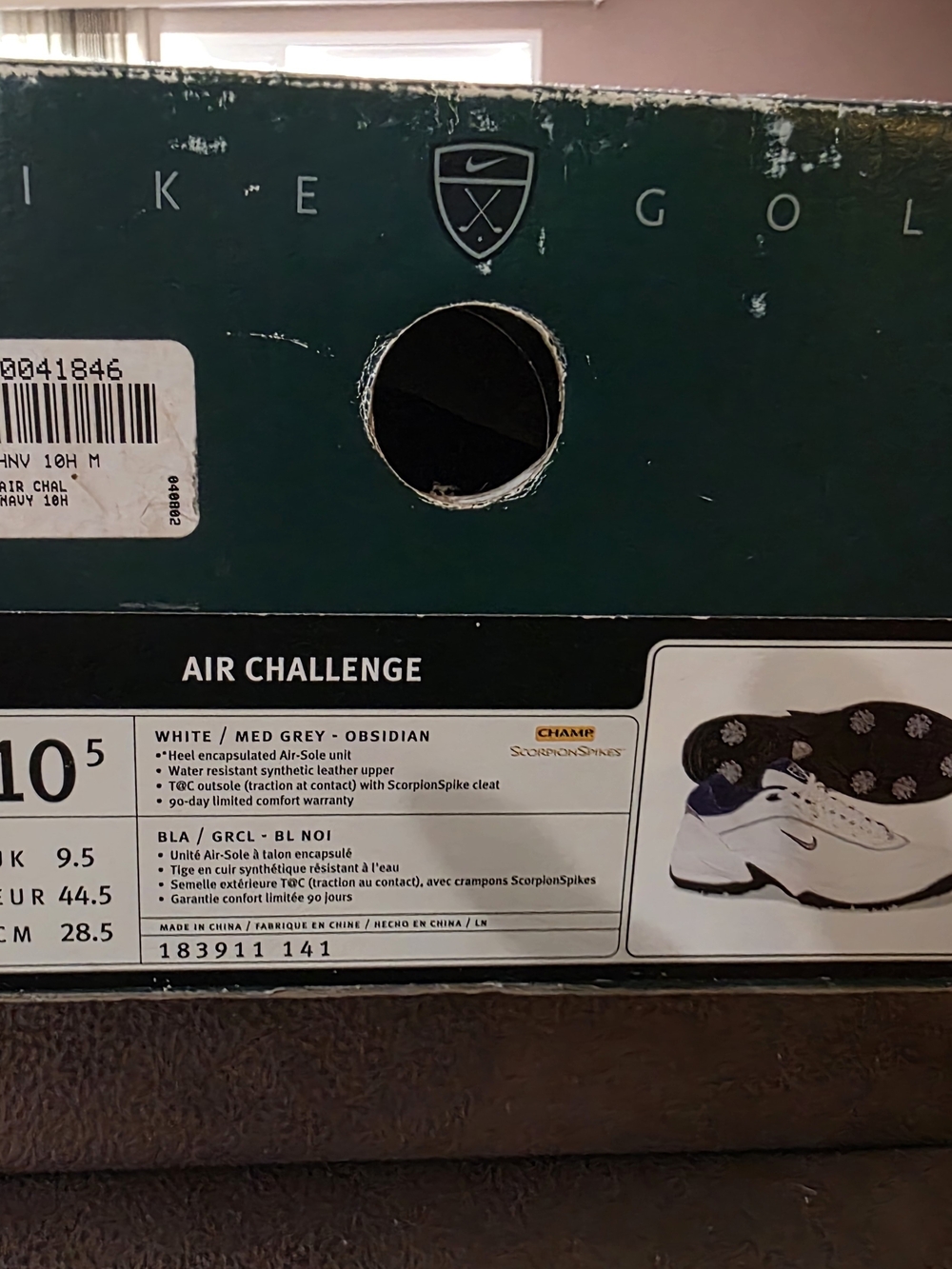 Nike Air Challenge Men's Golf Shoes - White / Gray / Obsidian